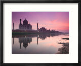 Taj Mahal From Along the Yamuna River at Dusk  India