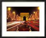 Champs Elysees and Arc de Triomphe  Paris  France