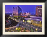Night View of Downtown Boise  Idaho  USA