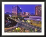 Night View of Downtown Boise  Idaho  USA