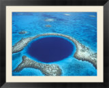 Aerial View of Blue Hole at Lighthouse Reef  Belize