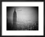 The Zeppelin Hindenburg Floats Past the Empire State Building
