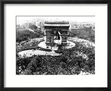 This is an Aerial View of the Arc De Triomphe