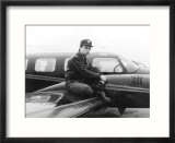 Gary Numan Pop Star Poses Beside His Pride and Joy a Black Navajo Twin-Engined Plane  February 1982