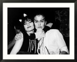 Siouxsie with the Drummer of the Culture Club at a Halloween Party in a Night Club