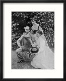 Charles Dickens English Writer at His Home at Gadshill in Kent with His Daughters Kate and Mary