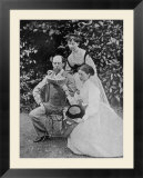 Charles Dickens English Writer at His Home at Gadshill in Kent with His Daughters Kate and Mary