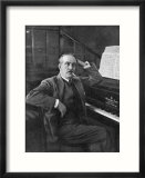Giacomo Puccini Leans on the Pianoa Cigarette Dangling from the Side of His Mouth