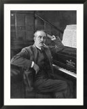 Giacomo Puccini Leans on the Pianoa Cigarette Dangling from the Side of His Mouth