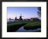 Windmills at Sunset  Zaanstad  North Holland