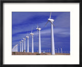 Rows of Wind Powered Generators  Mojave  CA