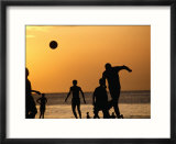 Soccer Game on Beach at Sunset  Zanzibar Town  Zanzibar Island  Zanzibar West  Tanzania