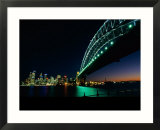 A View Across Sydney Harbour of the Brightly-Lit Harbour Bridge and the Citys Skyline
