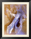 Ballet Slippers Over Wings and Music Sheet