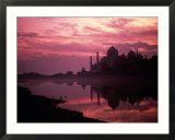 Silhouette of Taj Mahal  Agra  India