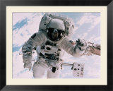 Astronaut walking in space