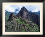 View of Incan Ruins  Machu Picchu  Peru