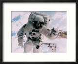 Astronaut walking in space