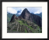 View of Incan Ruins  Machu Picchu  Peru