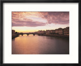 Sunset  Arno River  Tuscany  Italy