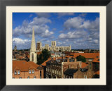 City buildings with York Minster Cathedral in background  York  United Kingdom
