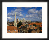 City buildings with York Minster Cathedral in background  York  United Kingdom