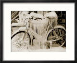 Ice covered bicycle  Wisconsin