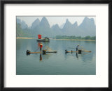 Fishermen On Bamboo Rafts  China