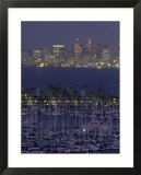 Shelter Island Yacht Harbor with Skyline of San Diego  California