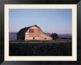 Barn with Us Flag  CO