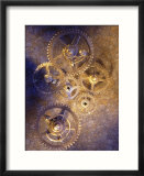 Gold watch gears