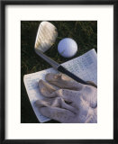 Golf Ball  Club  Golf Glove  and Score Card