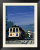 Trolley in motion  San Francisco  CA