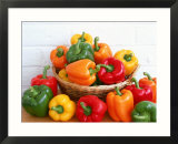 Sweet Peppers in and Around Basket