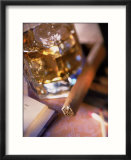 Cigar and Liquor with Ice Cubes