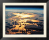 View of sunset from space shuttle