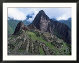 View of Incan Ruins  Machu Picchu  Peru
