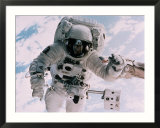 Astronaut walking in space
