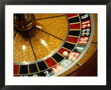Close-up of a roulette wheel