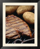 Steak and Potato on Grill