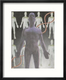 Cloning DNA  male figure with DNA strand