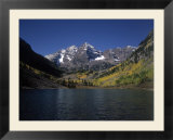 Mountains with Sky and Water  Maroon Bells  CO