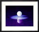 Abstract image of full moon reflected in water