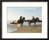 Horses Dragging a Fishing Boat up the Beach  Horcon  Chile  South America