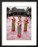 Traditional Thai Dancers  Old Chiang Mai Cultural Centre  Chiang Mai  Thailand  Southeast Asia