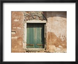 Old Window Along a Walkway  Venice  Italy