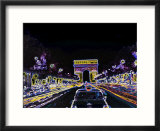 Champs Elysees and Arc de Triomphe  Paris  France