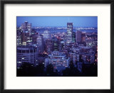 Night Skyline Seen from Mount Royal  Montreal Canada