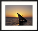 Sunset on a Felucca Fishing Boat  Tunisia