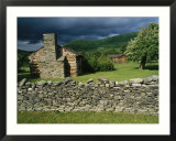 Storm Clouds Form Above Log Buildings on the Site of French Azilum